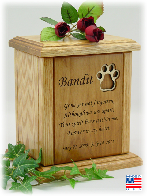 Pawprint Poem Pet Urns