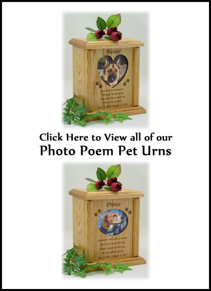 Photo Poem Pet Urns